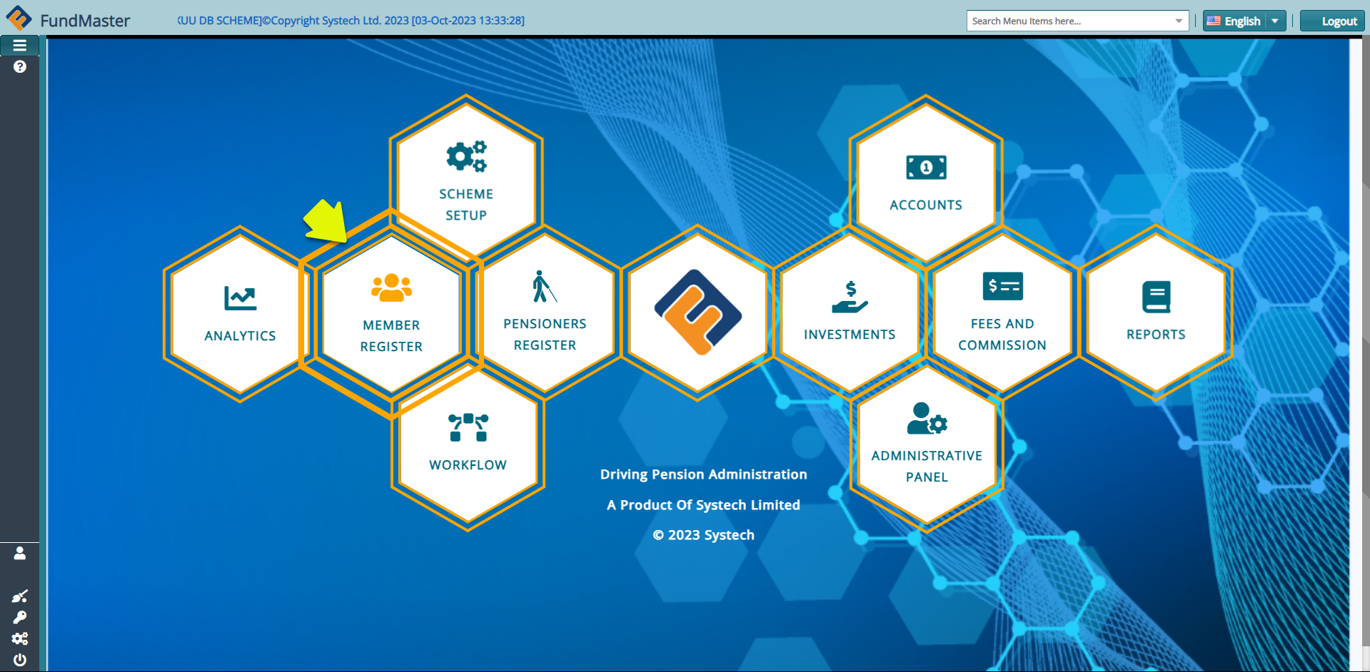 Navigate to FundMaster Landing Page