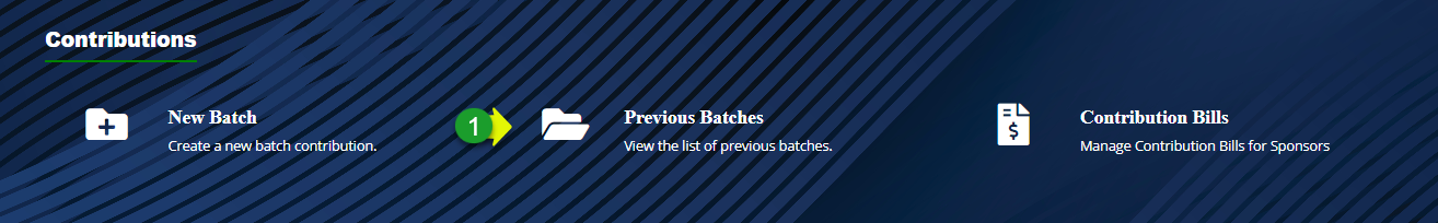 Navigate to Previous Batches
