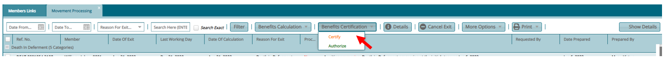 Certify and Authorize claim
