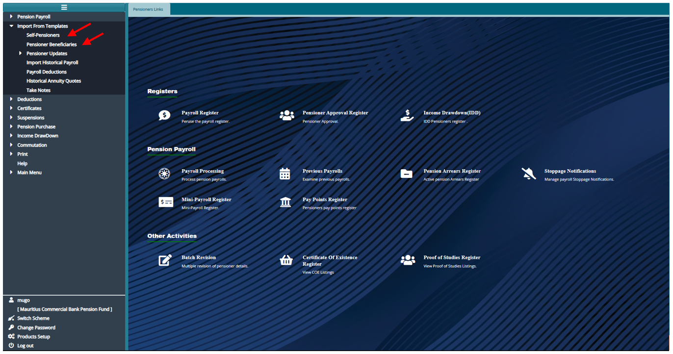 Pensioner Beneficiaries