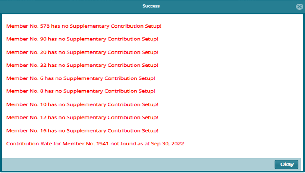 Run Contributions Billing exception